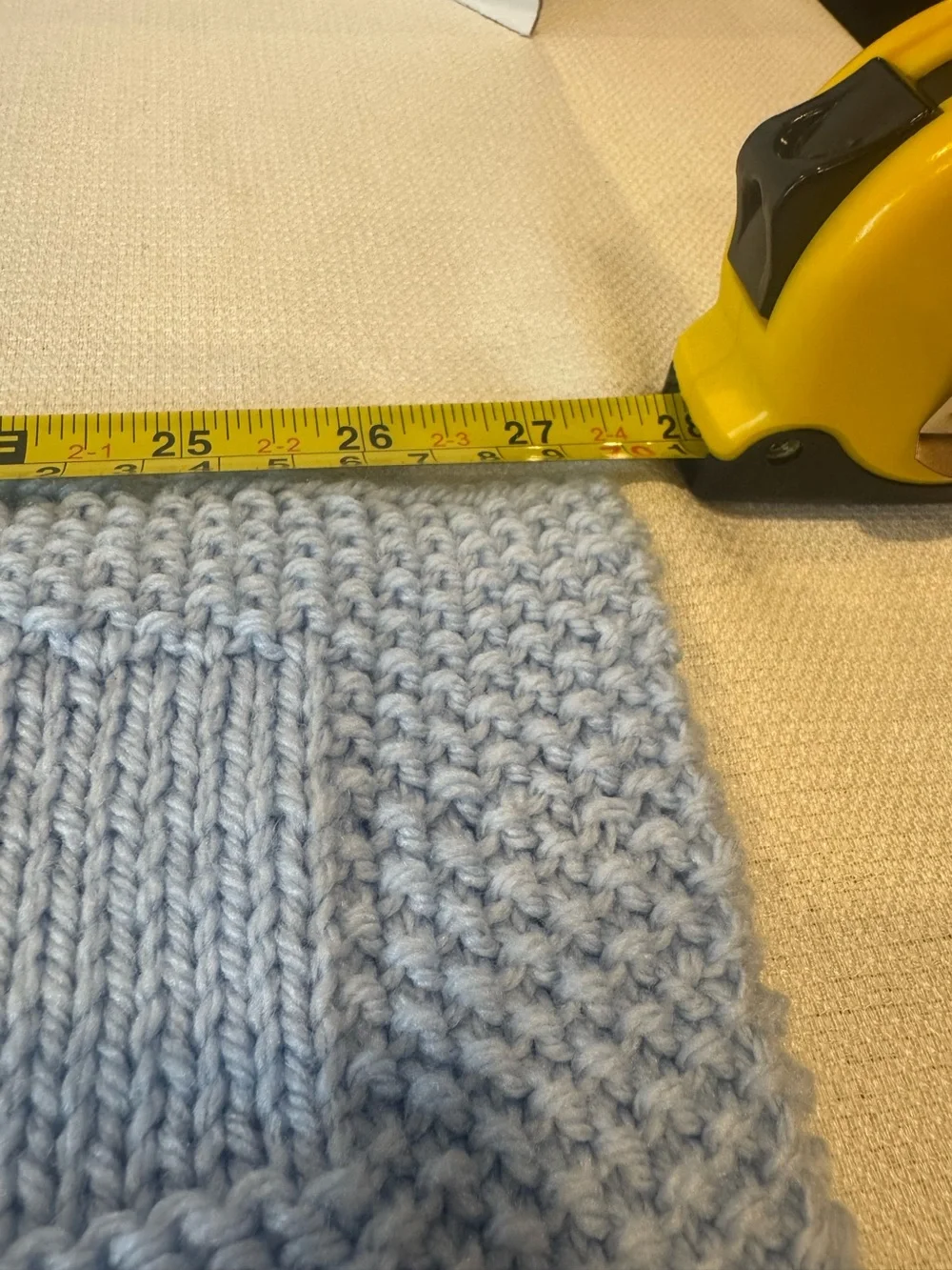 Homemade hand knit